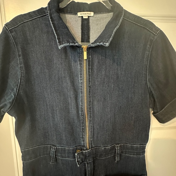 70s inspired denim jumpsuit - Picture 4 of 4